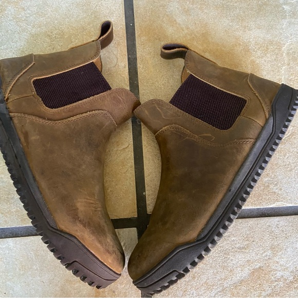 Xero Shoes Ridgeway Chelsea ankle Boot brown tan 8.5 barefoot full grain leather - Picture 7 of 9